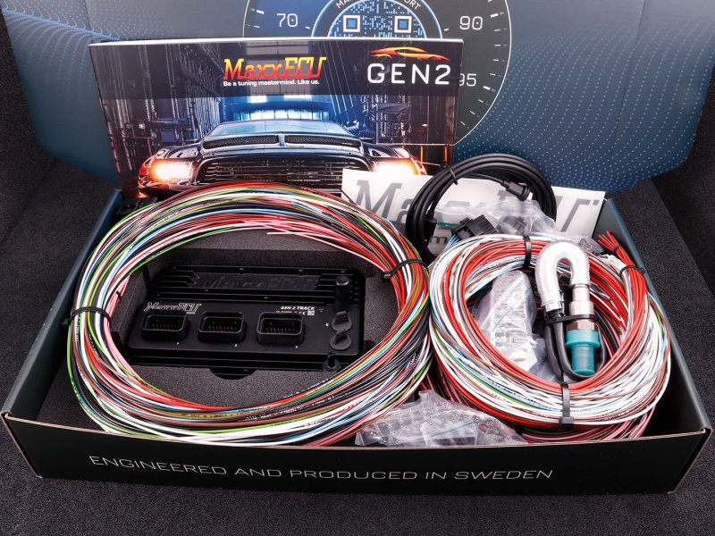 MaxxECU GEN2 TRACK, med LSU 5.2, installationskit med öppen kabelhärva